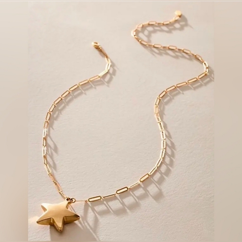 NWOT - Free People, Spektor Star Pendant Necklace, Gold